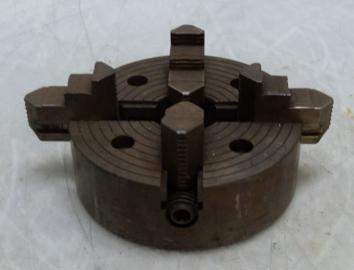 6&#034; Union 4-Jaw Lathe Chuck, Plain Back, 6&#034; 118B, Used, WARRANTY