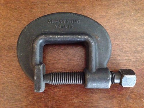 (1) heavy duty c clamp armstrong no. 78-015 drop forged usa- great clamp for sale