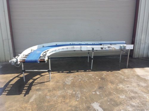 36” Conveyor with 90^ Curve, Case, Box, Tray, Bottling Conveyor