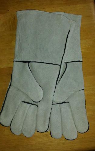 Hot Max 22050 Gray Leather Lined Welding Gloves with Kevlar Stitching