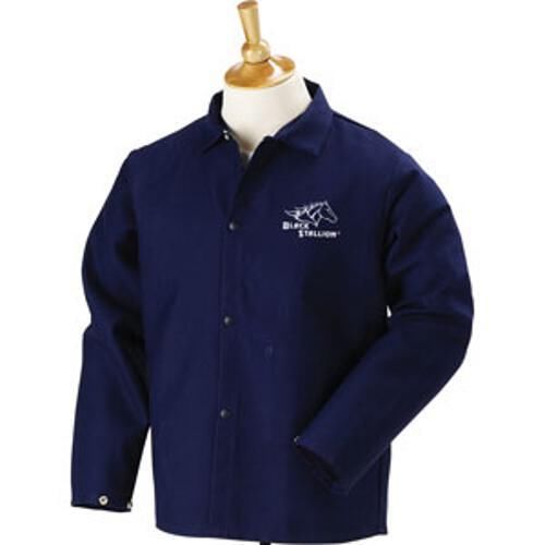 Revco Black Stallion FN9-30C 30&#034; 9oz. Navy FR Cotton Welding Jacket,  3X-Large