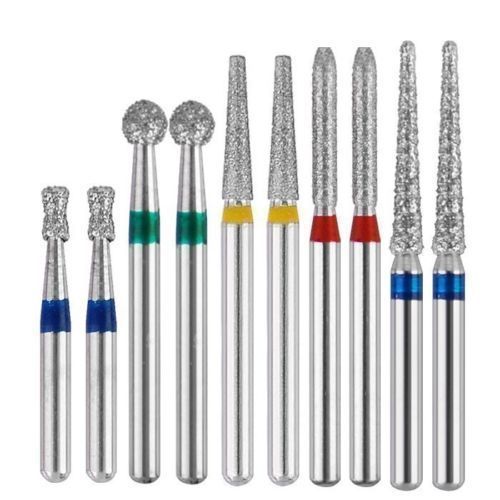 50pcs dental flat-end diamond burs for high speed handpiece medium fg 1.6mm for sale