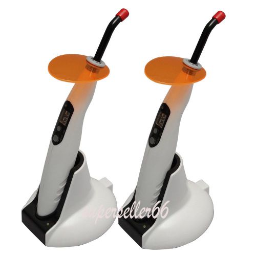 2x New Dentist Dental 5W LED.B Wireless Cordless Curing Light Lamp 1400mw/cm?