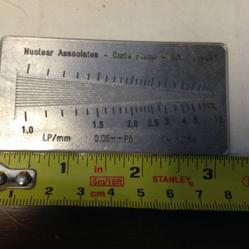 X-ray imaging resolution phamtom,  Nuclear Asscociates model  07-515