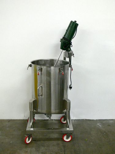 180 liter stainless steel process tank w/ mixer - portable mixing kettle for sale