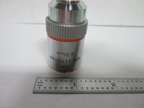 MICROSCOPE PART LEITZ WETZLAR GERMANY OBJECTIVE NPL FLUOTAR 6.3X OPTICS BN#L3-18