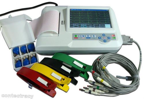 Ce passcontec digital 3/6 channel ecg/ekg machine touch screen usb pc sw ecg600g for sale