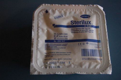 Hartmann Sterilux x-ray gauze sponges case of 80 NEW