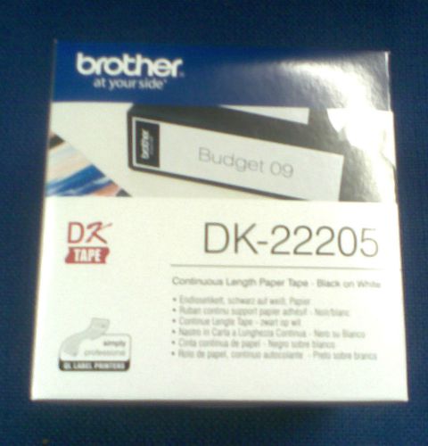 Brother dk 22205 continuous paper tape 62mm x 30.8m for ql labelling machinea for sale