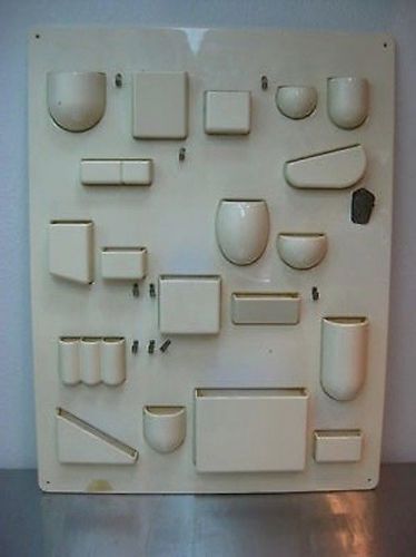 vtg Cream Color Mid Century Modern Utensilo (Uten-silo) Office Storage System