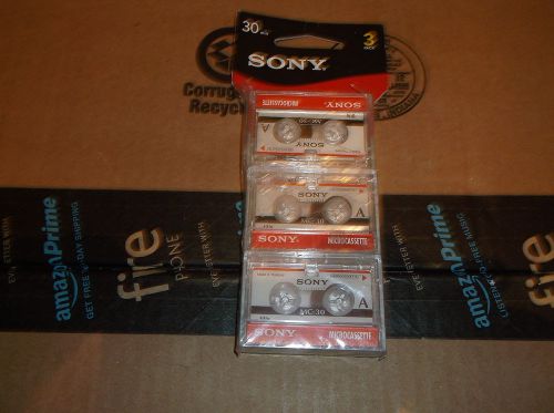 3 pack of Sony 30 min Microcassettes
