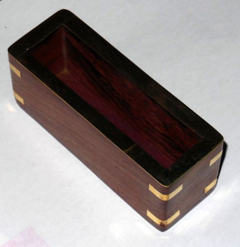 Business card holder WOOD &amp; BRASS NIB