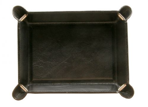 Tony Perotti Italian Leather Ultimo Piccolo Travel Tray in Black