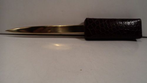 Passage 2 505 brown alligator grain leather letter opener for sale