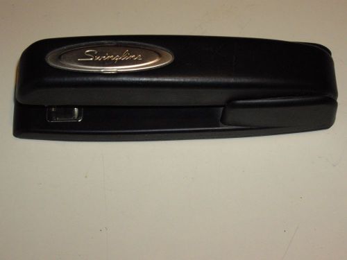 747 Classic Black w Silver Swingline Emblem on Top 7&#034; Desk Stapler - NEW OTHER