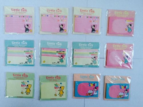 12pcs  Little Talk Girl Post it Sticky Note Kawaii Stationery