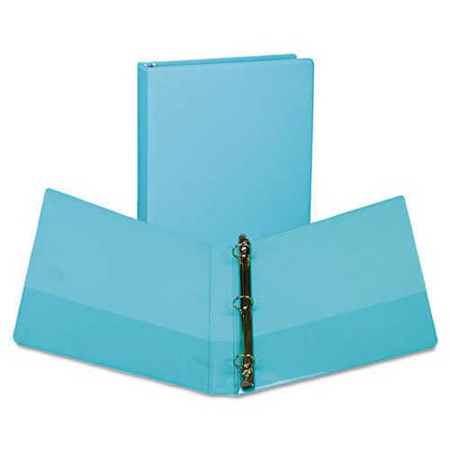 Fashion View Binder, Round Ring, 11 x 8-1/2, 1&#034; Capacity, Turquoise, 2/Pack