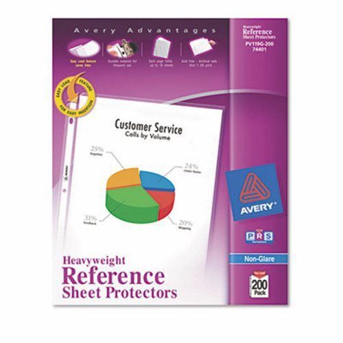 Avery Poly Sheet Protectors, Super Heavy, Nonglare, 200 per Box (AVE74401)