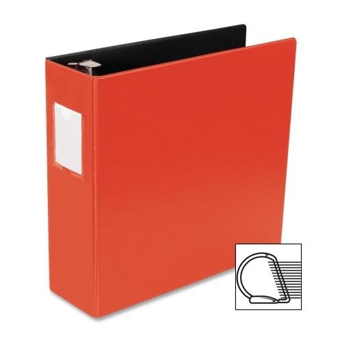 Business Source Slanted D-Ring Binder - 3&#034;- 2 Pockets - Red - 1 Each - BSN33116