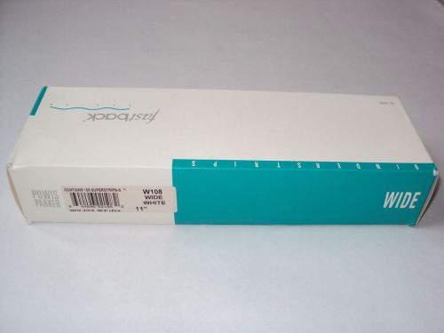 (100) Powis Parker Binder Strips, W108, 11&#034; WIDE WHITE Binder Strips