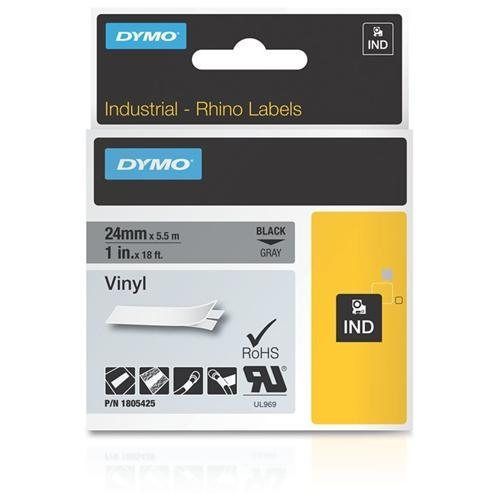 Dymo Black on Gray Color Coded Label 1805425