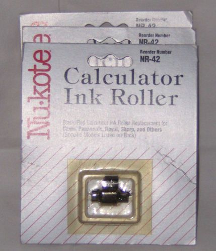 Nukote NR-42 Calculator Ink Roller Black Red Lot of 3 Canon Casio Others - NIP
