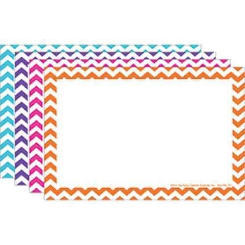 Top Notch Teacher Border Index Cards 3&#039;&#039; x 5&#039;&#039; Blank Chevron