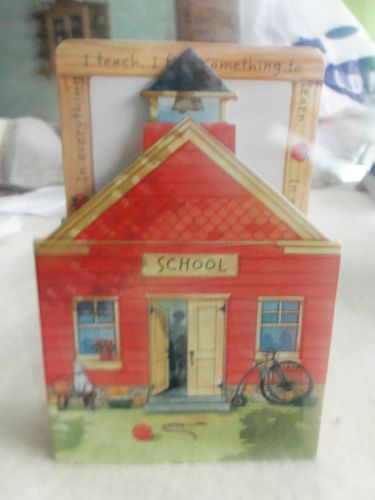 School House Teacher Note Pad Paper Holder