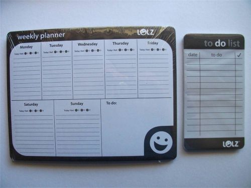 Weekly Planner New Note Pad &amp; 52 Sheets To Do List Writing Pad Black 50 Sheet
