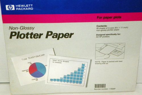 Hewlet packard plotter paper non glossy 17800p 8-1/2&#034; x 11&#034; 250  sheets hp new for sale