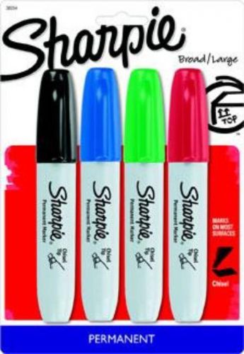 Sanford Sharpie Chisel Tip Assorted 4 Count