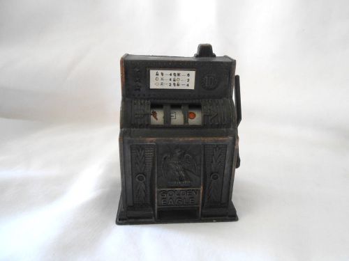 Vintage Style Plated Metal Slot Machine Pencil Sharpener Made in Hong Kong