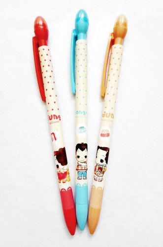 NEW LOT 3 pc SET Cute Cartoon Mechanical 0.5 mm .5 mm Eraser Lead Pencil/Pencils