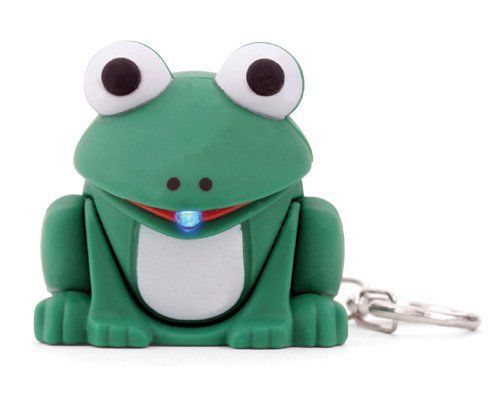 LED Frog Keychain-Blue Light and Ribbit Sound