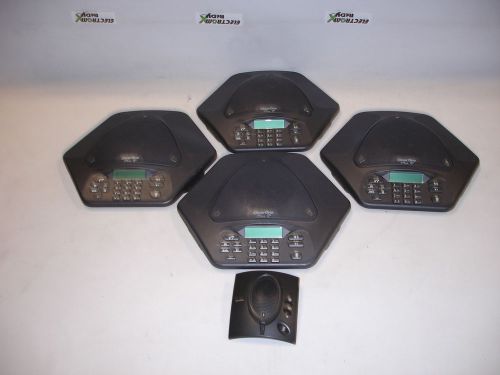 Lot of 5 ClearOne Max IP Confrence Phone 910-158-330 w/ 1x Chat 50 860-159-001