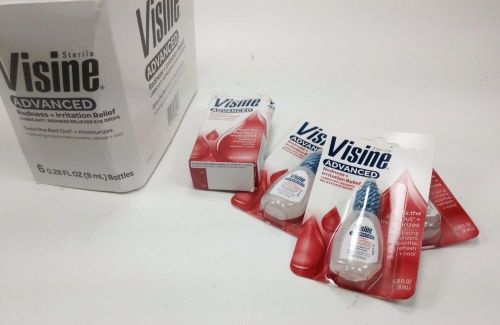 (8) Visine Eye Drops, Advanced Redness Relief 0.28 fl oz (8 ml) Each