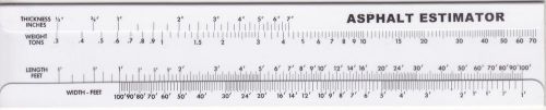 Asphalt Macadam Blacktop Tonnage Slide Rule Calculator Sliderule