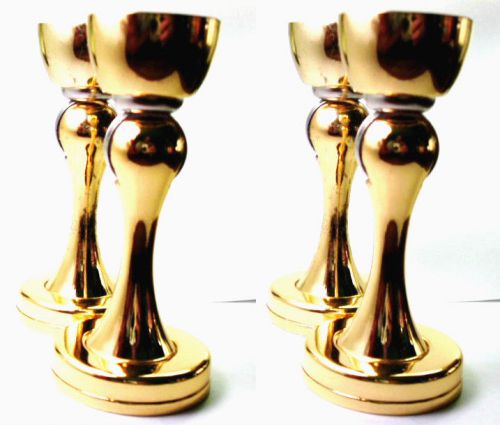 Lot of 4 ~ mx-1 polished brass commercial grade *magnetic* door stops / holder for sale