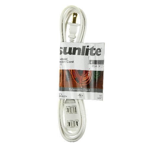 Sunlite  EX6WHITE 6FT HOUSHOLD CORD