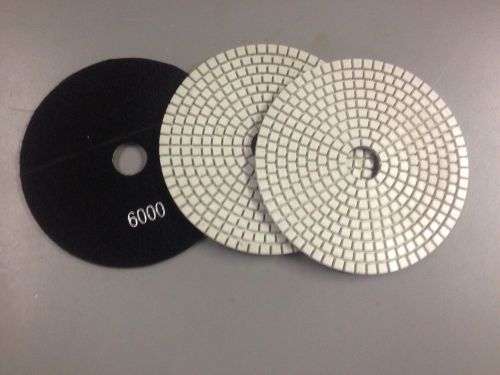 3 Pack of 5&#034; Diamond Polishing Pads6000 Grit, Granite Concrete Wet Grinder Floor