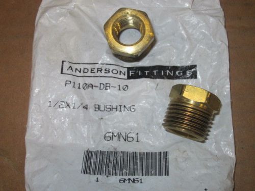 2 ANDERSON 1/2&#034; X 1/4&#034; BUSHINGS P110A-DB-10 NEW