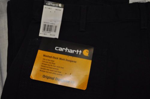 MENS CARHART WASHED DUCK WORK DUNGAREE CARGO CARPENTER PANTS 38X32