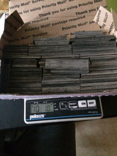 10.1 LBS OF SCRAP PRINTERS LETTERPRESS SPACERS PURE LEAD. Bullets? Casting?