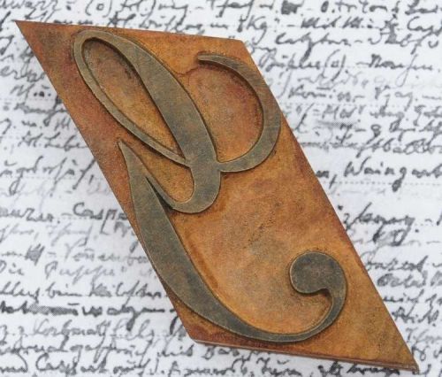 letter G  fancy wood type printing block woodtype font letterpress antique print