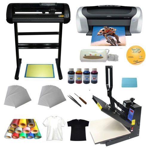 Heat press,Cutter plotter ,Printer,Ink ,Paper T-shirt Transfer Start-up Kit