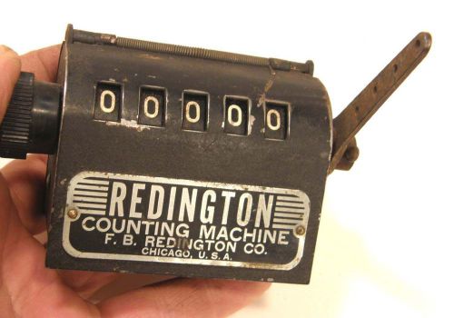 VINTAGE 5 DIGIT REDINGTON COUNTING MACHINE LETTERPRESS COUNTER