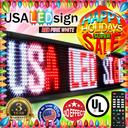 LED Sign 3Color 134&#034;x19&#034; RWP Programmable Scrolling Outdoor Message Display Open