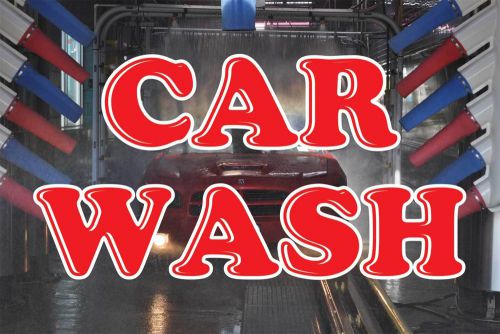 Car Wash Advertising Vinyl Banner /grommets 2ft x 3ft made USA r&amp;b  rv23