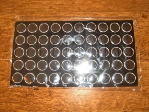 New 50 Black Foam Gem Jars Gemstone Storage Display with Tray Liner