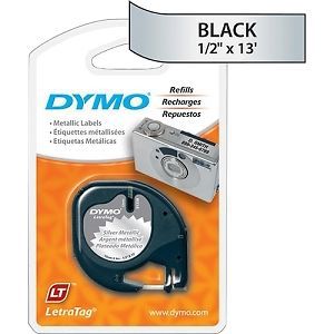 LABEL, DYMO LETRA TAG, SILVER &#039;91338&#039;